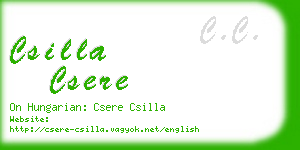 csilla csere business card